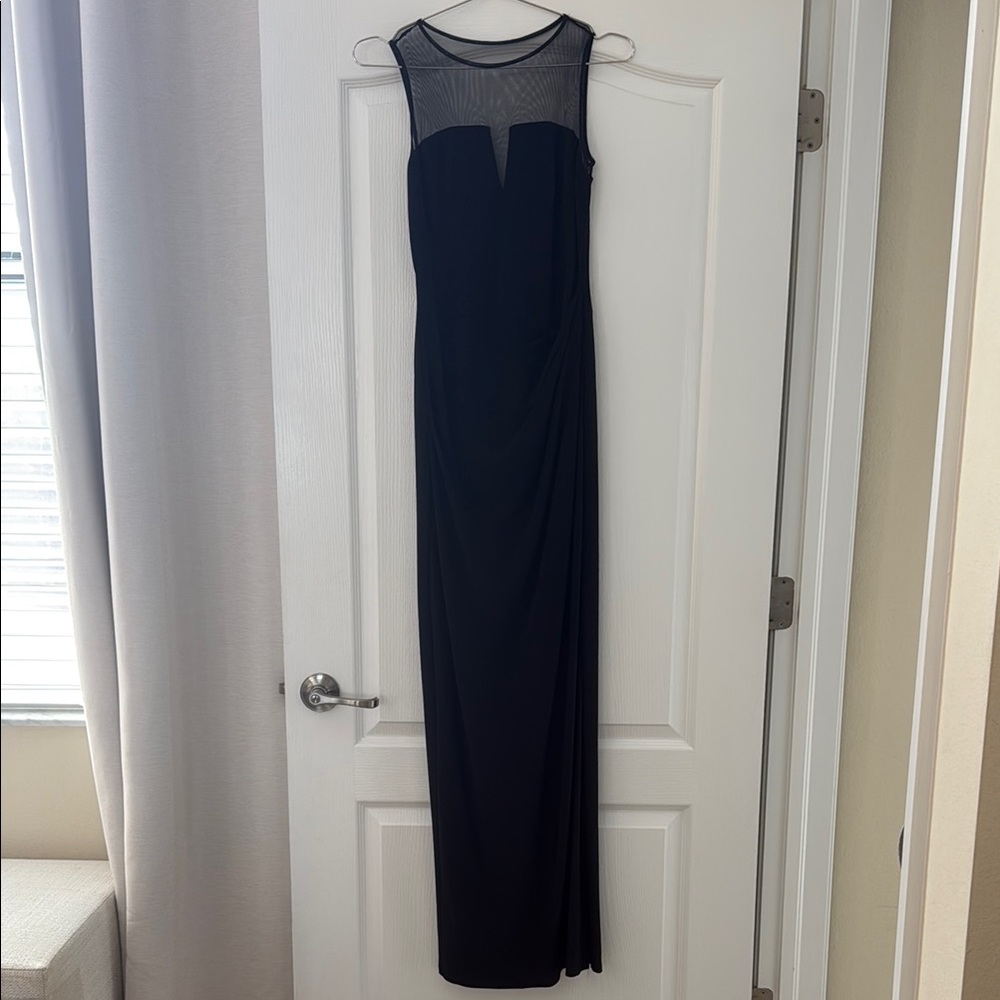 Ralph Lauren Black Sleeveless Sweetheart Maxi Gown